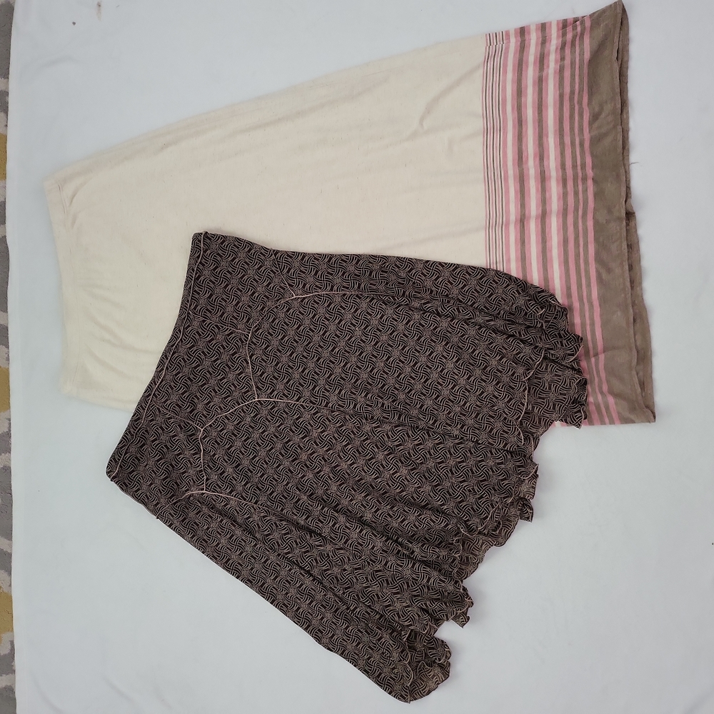 Max Studio Brown/Beige XL Skirt & Max Studio Beige/Brown/Pink Large Skirts